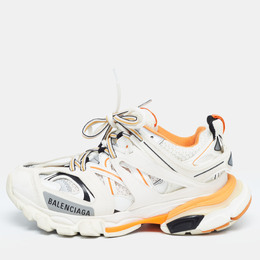 Balenciaga: Белые кроссовки Track