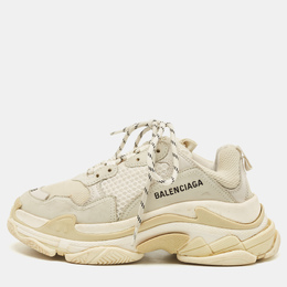 Balenciaga: Белые кроссовки  Triple S