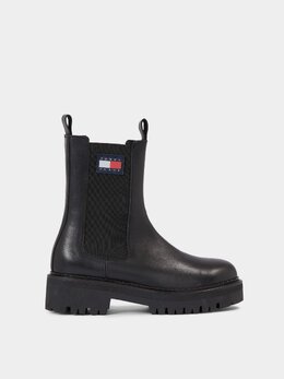 Tommy Hilfiger: Чёрные ботинки 