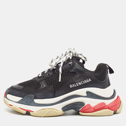 Balenciaga: Чёрные кроссовки  Triple S