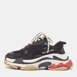 Balenciaga: Чёрные кроссовки  Triple S