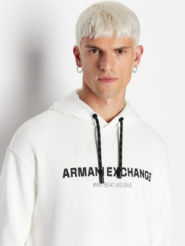 Armani Exchange: Белая толстовка 