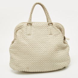 Bottega Veneta: Белый топ Intrecciato