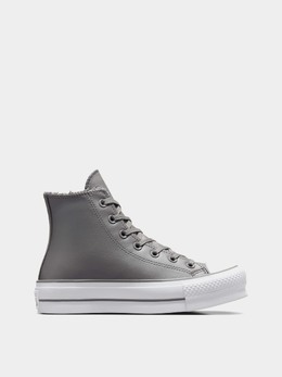 CONVERSE: Серые кеды  Chuck Taylor All Star Lift