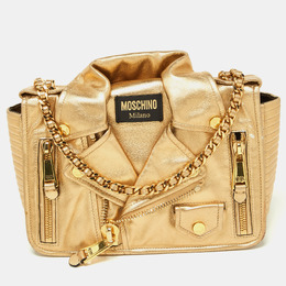 Moschino: Кожаная куртка Biker Jacket