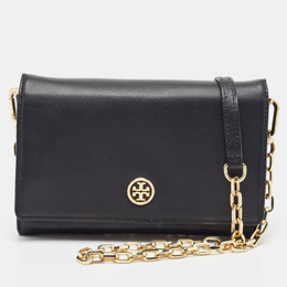 Tory Burch: Чёрный клатч Robinson