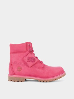 Timberland: Розовые ботинки 