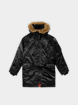 Alpha Industries: Чёрный пуховик 