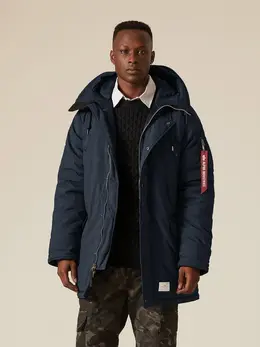 Alpha Industries: Синий пуховик 