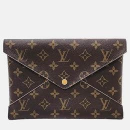 Louis Vuitton: Коричневый клатч 