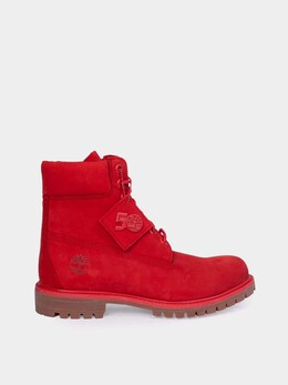 Timberland: Красные ботинки 