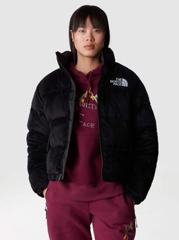 The North Face: Пуховик  Nuptse из велюра