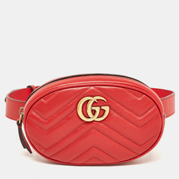 Gucci: Красная сумка  GG Marmont