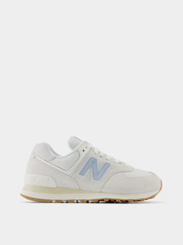 New Balance: Белые кроссовки  574