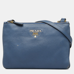 Prada: Голубая сумка через плечо 