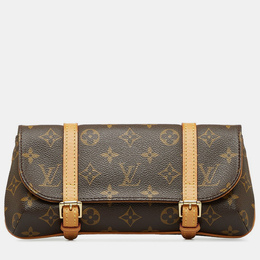 Louis Vuitton: Коричневая сумка  Pochette