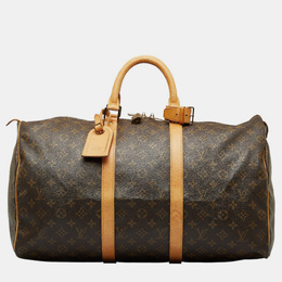 Louis Vuitton: Коричневая сумка  Keepall 50