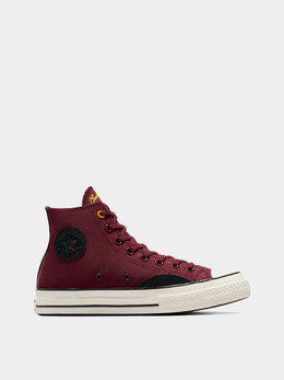 CONVERSE: Бордовые кеды  Chuck 70