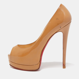 Christian Louboutin: Бежевые туфли 