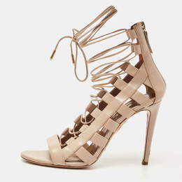 Aquazzura: Бежевые сандалии 