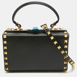 Valentino: Чёрная сумка Rockstud Alcove