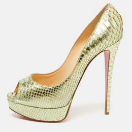 Christian Louboutin: Зелёные туфли 