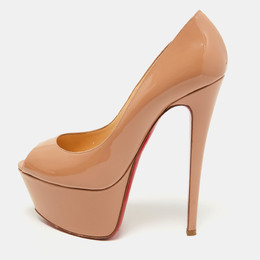 Christian Louboutin: Бежевые туфли 