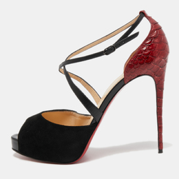 Christian Louboutin: Чёрные сандалии 