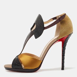 Christian Louboutin: Чёрные сандалии 