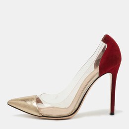 Gianvito Rossi: Бордовые туфли  Plexi