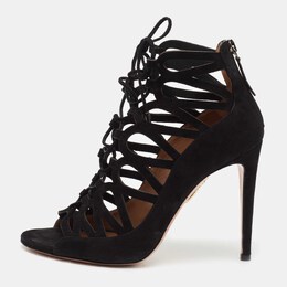 Aquazzura: Чёрные ботинки 