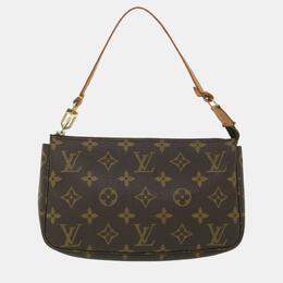 Louis Vuitton: Коричневый клатч  Pochette Accessoires