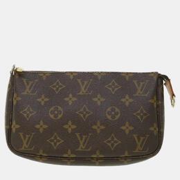 Louis Vuitton: Коричневый клатч  Pochette Accessoires