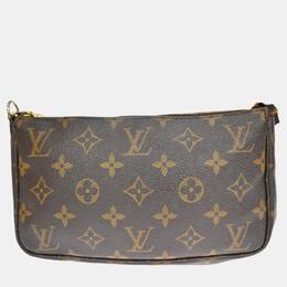 Louis Vuitton: Коричневый клатч Pochette Accessoires