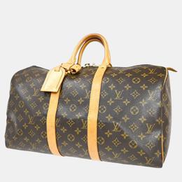 Louis Vuitton: Коричневая сумка  Keepall 45