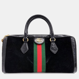 Gucci: Чёрная сумка  Ophidia GG