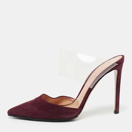 Gianvito Rossi: Бордовые сандалии  Plexi