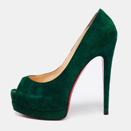 Christian Louboutin: Зелёные туфли 