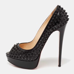 Christian Louboutin: Чёрные босоножки 