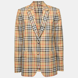 Burberry: Бежевый жакет  Vintage Check