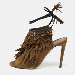 Aquazzura: Зелёные сандалии 