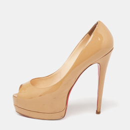 Christian Louboutin: Бежевые туфли 