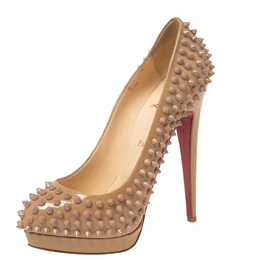 Christian Louboutin: Бежевые туфли 