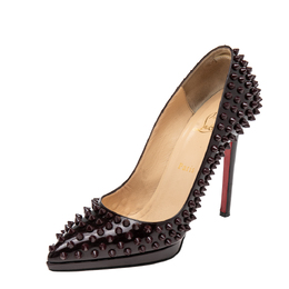 Christian Louboutin: Бордовые туфли  Pigalle