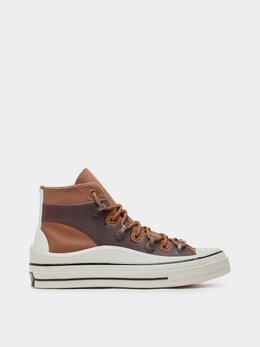 CONVERSE: Коричневые кеды  Chuck 70