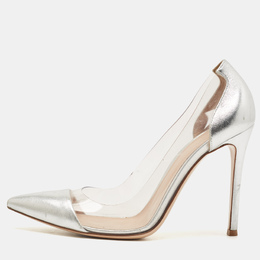 Gianvito Rossi: Серебристые туфли  Plexi