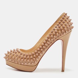 Christian Louboutin: Бежевые туфли 