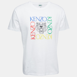 Kenzo: Белая футболка 