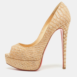 Christian Louboutin: Бежевые туфли 