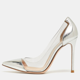 Gianvito Rossi: Серебристые туфли  Plexi